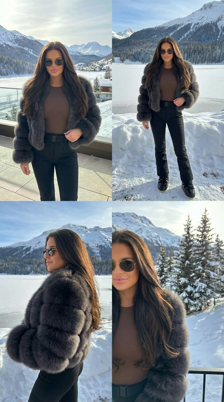 MONTBLANC CROPPED FUR COAT