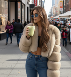 Montblanc faux fur coat