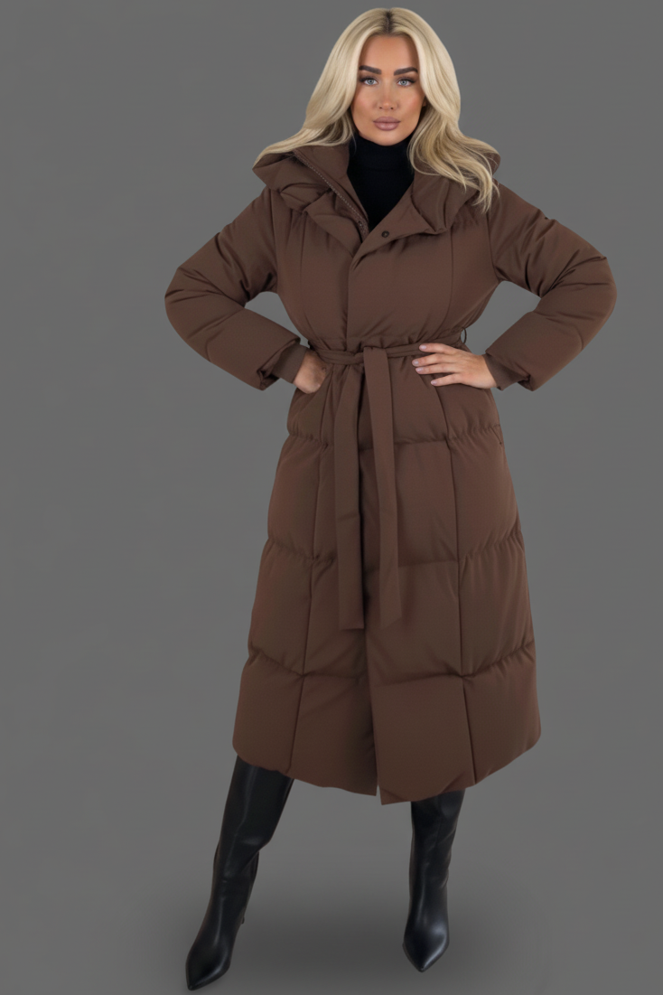 THE AVALON COAT - DARK BROWN