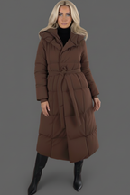 THE AVALON COAT - DARK BROWN