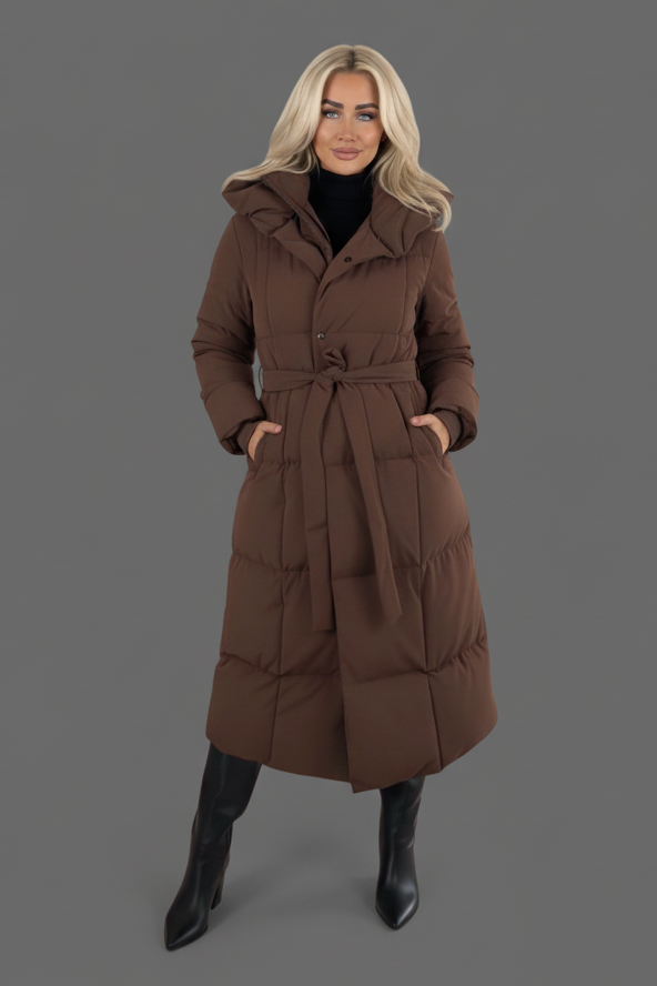 THE AVALON COAT - DARK BROWN