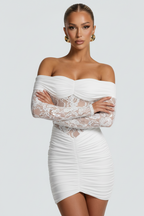 THE MOONFIRE MINI DRESS - WHITE