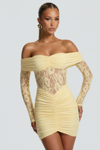 THE MOONFIRE MINI DRESS - YELLOW