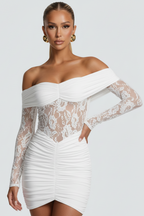 THE MOONFIRE MINI DRESS - WHITE