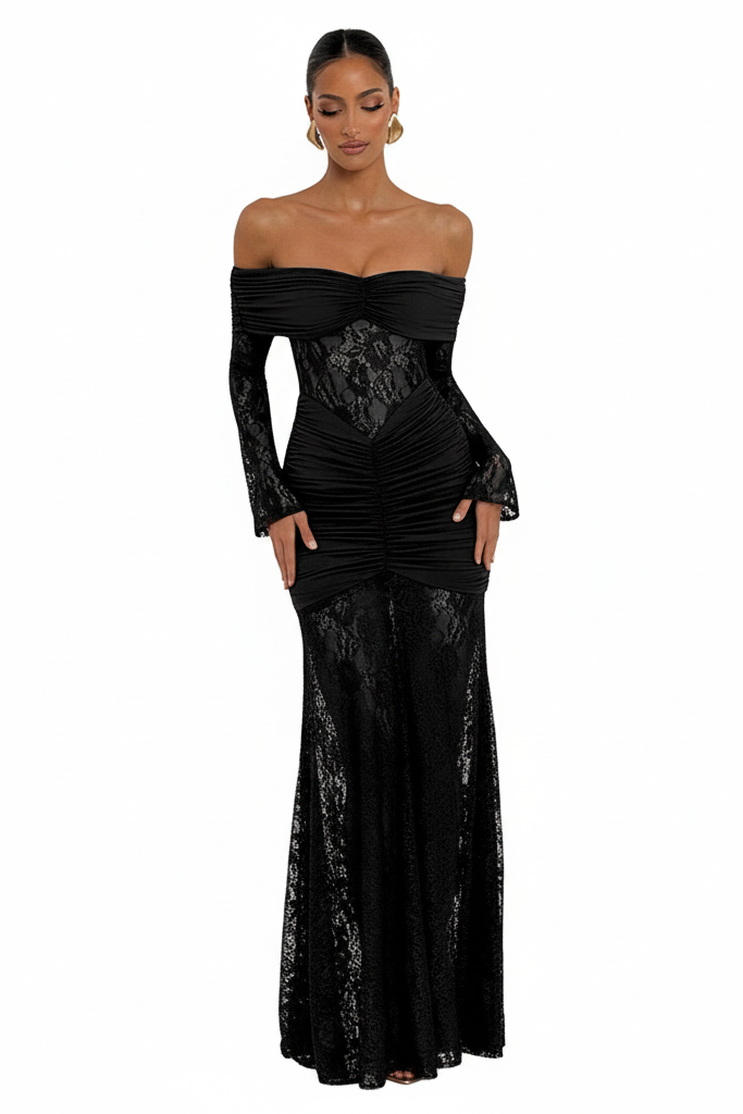 THE MOONFIRE MAXI DRESS - BLACK