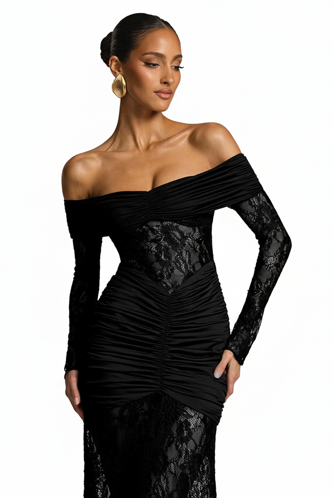 THE MOONFIRE MAXI DRESS - BLACK