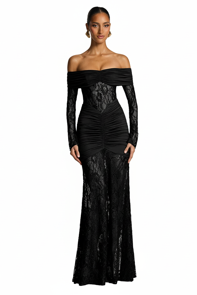 THE MOONFIRE MAXI DRESS - BLACK