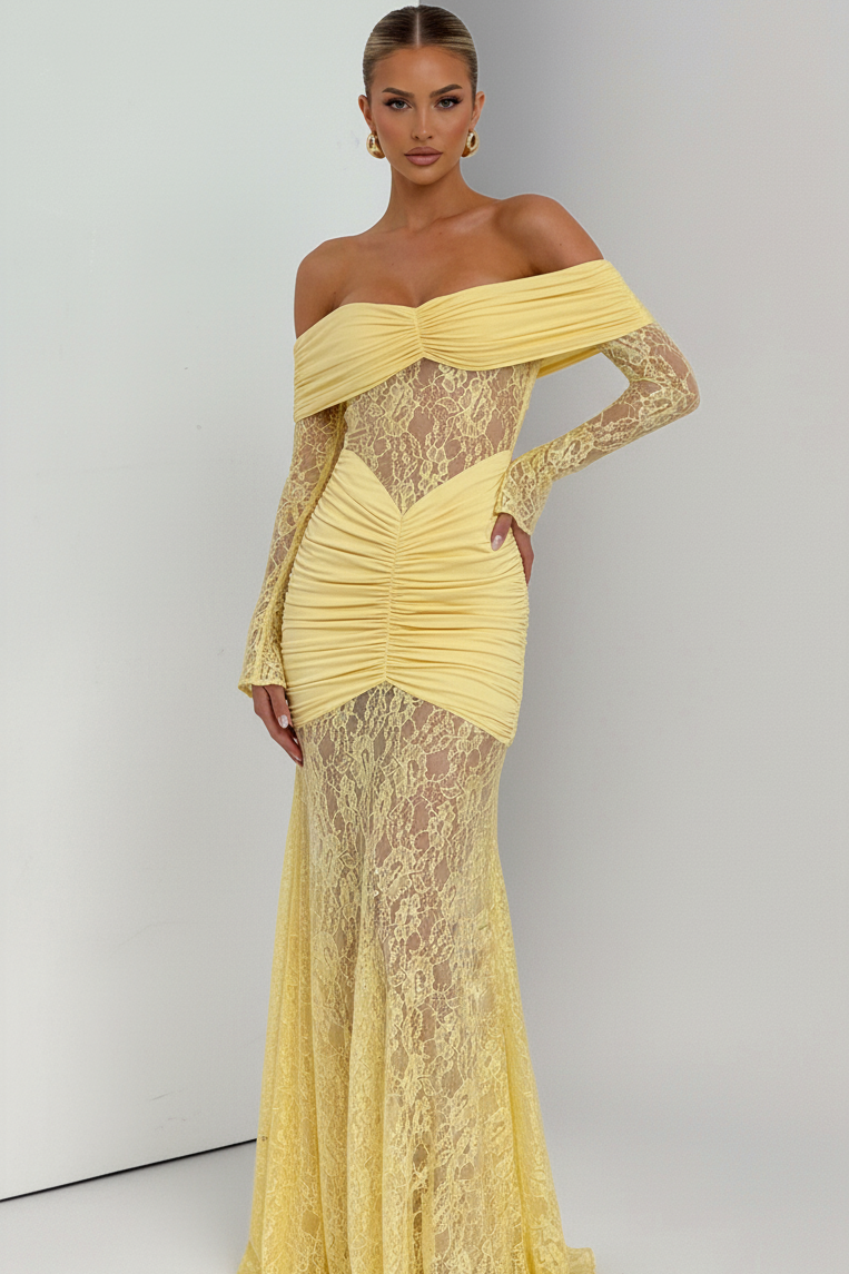 THE MOONFIRE MAXI DRESS - BUTTER YELLOW