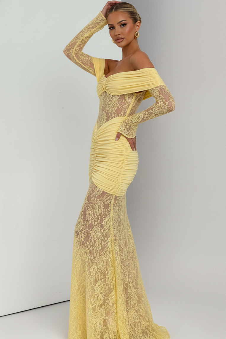 THE MOONFIRE MAXI DRESS - BUTTER YELLOW