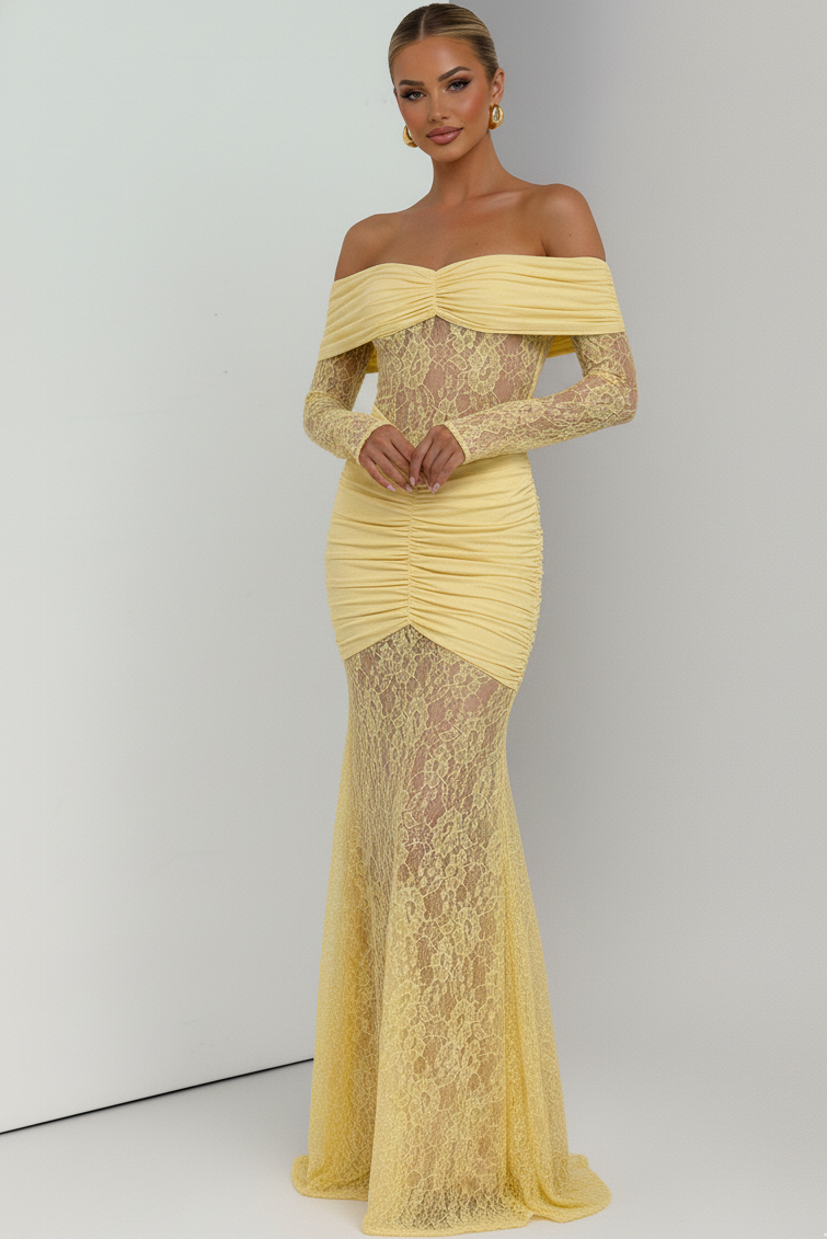 THE MOONFIRE MAXI DRESS - BUTTER YELLOW