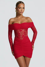 THE MOONFIRE MINI DRESS - RED