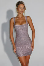 THE HALO MINI DRESS - PINK BLUSH