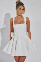 THE SUGARBLUSH MINI DRESS - WHITE