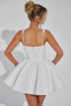 THE SUGARBLUSH MINI DRESS - WHITE