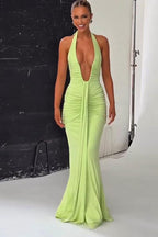 THE SCULPTED SIREN MAXI DRESS - BORDEAUX