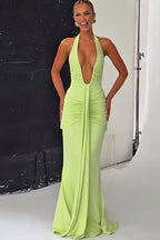 THE SCULPTED SIREN MAXI DRESS - BORDEAUX