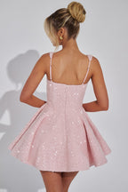 THE SUGARBLUSH MINI DRESS - WHITE