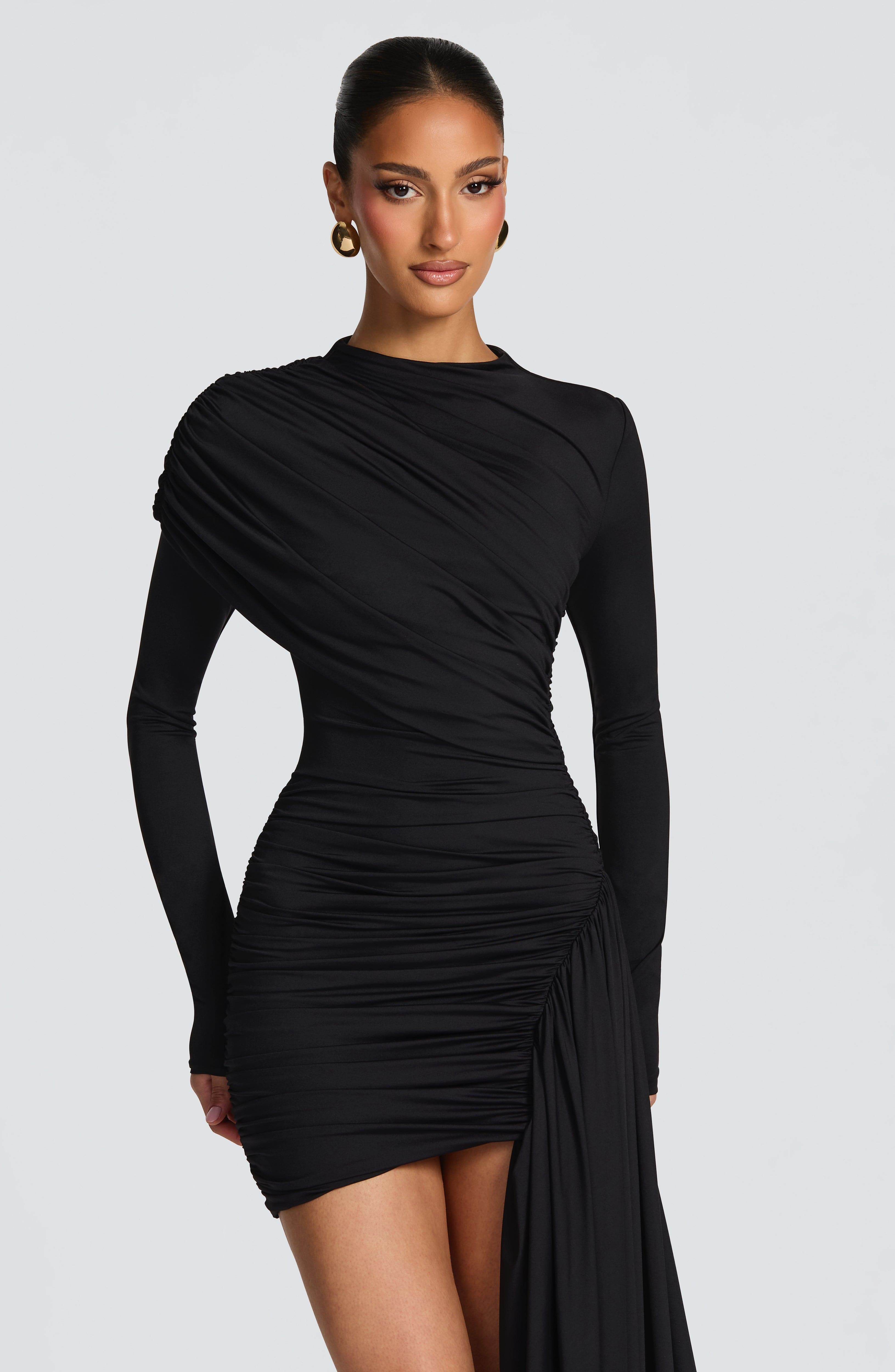 THE RAVENNA MINI DRESS - BLACK
