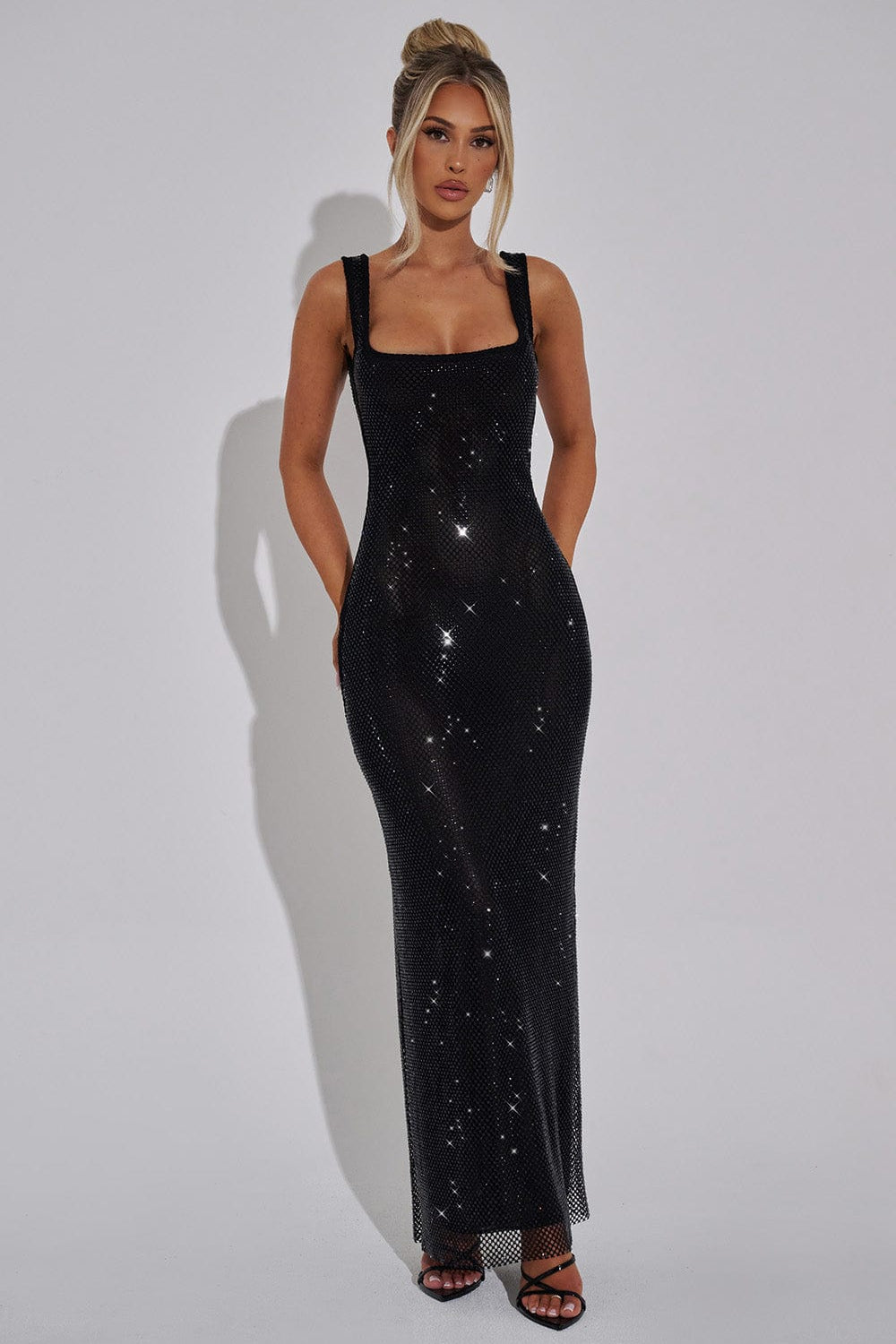 THE HALO MAXI DRESS - CHAMPAGNE GOLD