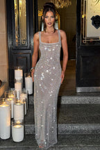 THE HALO MAXI DRESS - PINK BLUSH