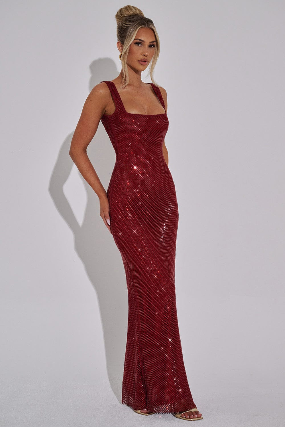 THE HALO MAXI DRESS - CHERRY RED