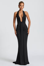 THE SCULPTED SIREN MAXI DRESS - BLACK