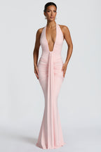 THE SCULPTED SIREN MAXI DRESS - PINK BLUSH