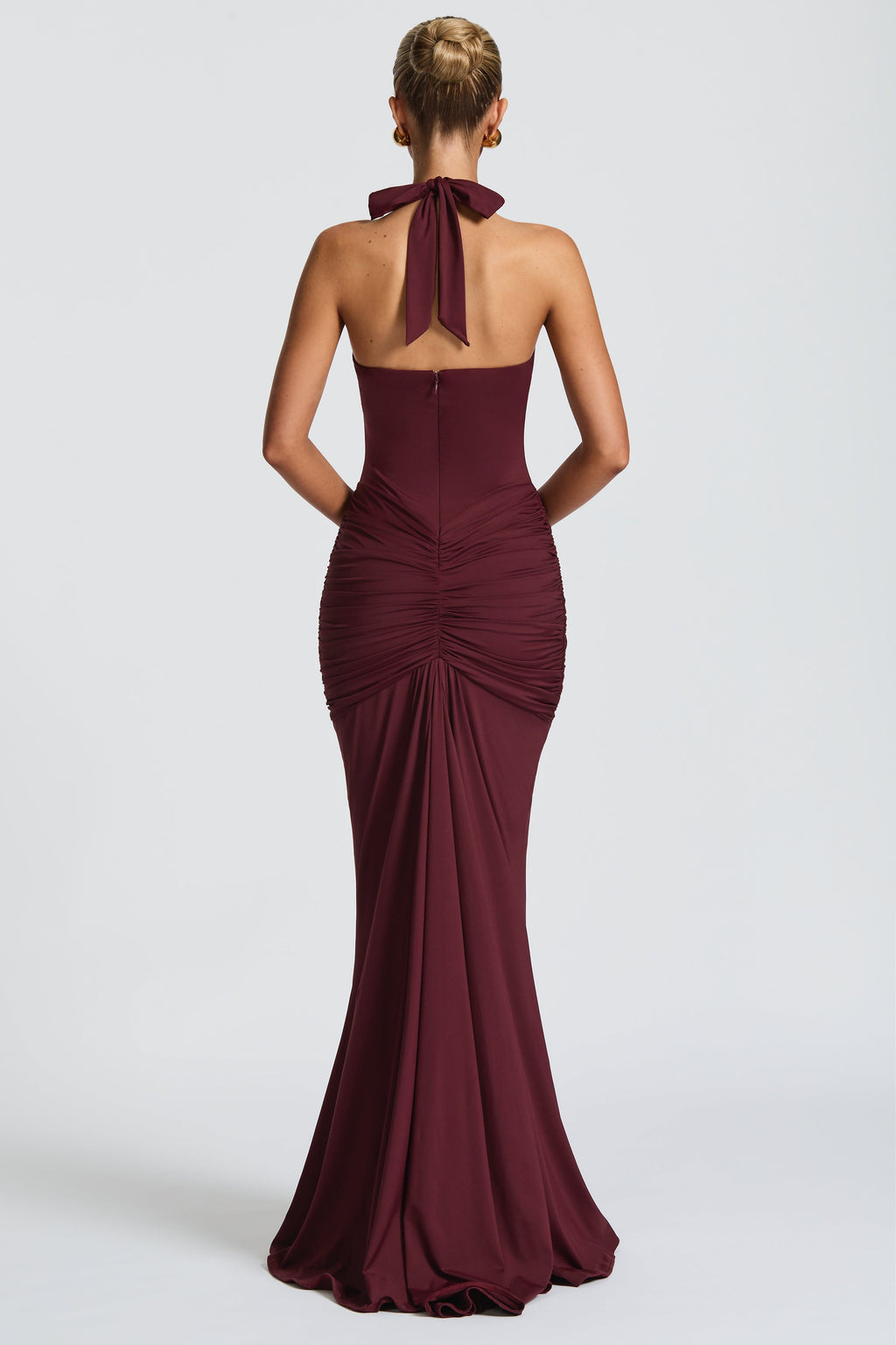 THE SCULPTED SIREN MAXI DRESS - BORDEAUX