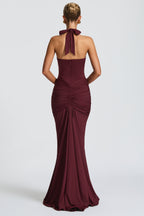 THE SCULPTED SIREN MAXI DRESS - BORDEAUX