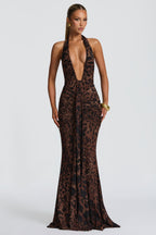 THE SCULPTED SIREN MAXI DRESS - LEOPARD