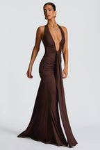 THE SCULPTED SIREN MAXI DRESS - BORDEAUX