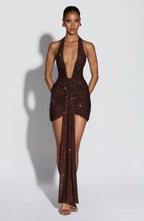THE SCULPTED SIREN - Plum Brown Sparkle