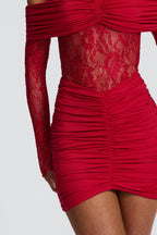 Sauline Mini Dress - Red Dress Babyboo Fashion Premium Exclusive Design