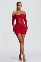 Sauline Mini Dress - Red Dress Babyboo Fashion Premium Exclusive Design