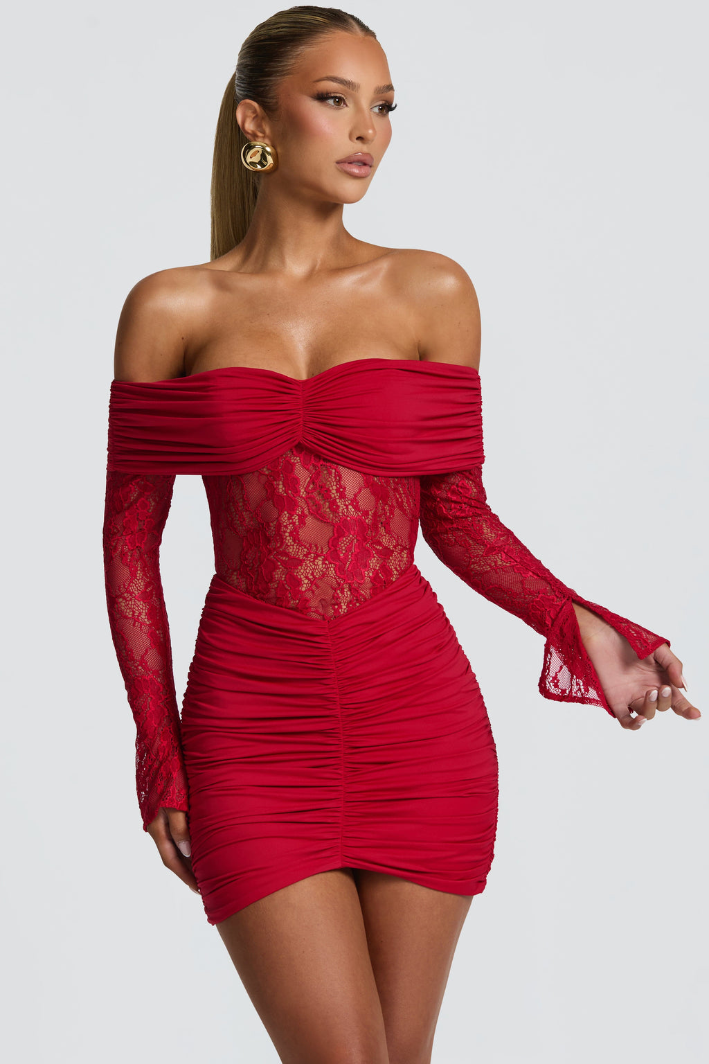 Sauline Mini Dress - Red Dress Babyboo Fashion Premium Exclusive Design