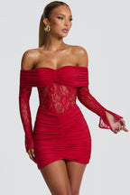 Sauline Mini Dress - Red Dress Babyboo Fashion Premium Exclusive Design